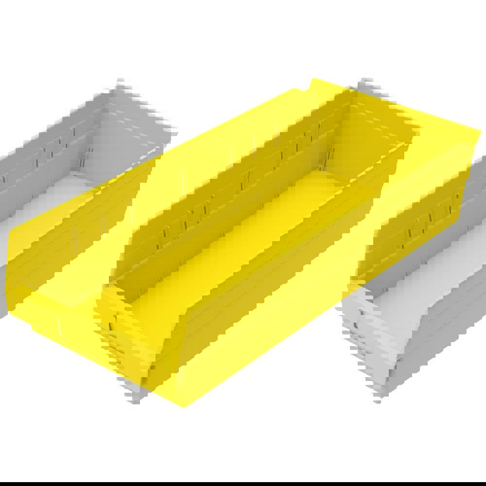 Plastic Hopper Shelf Bin: Yellow